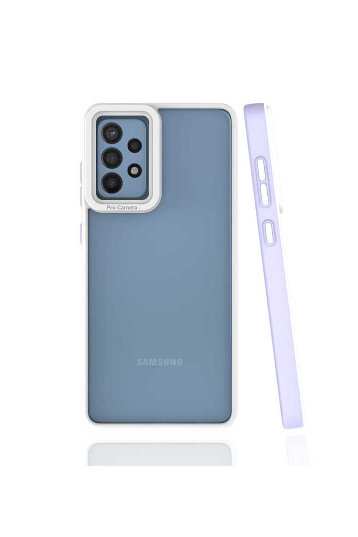 Galaxy A72 Kılıf BSAY Mima Kapak - Koyu Yeşil Lila