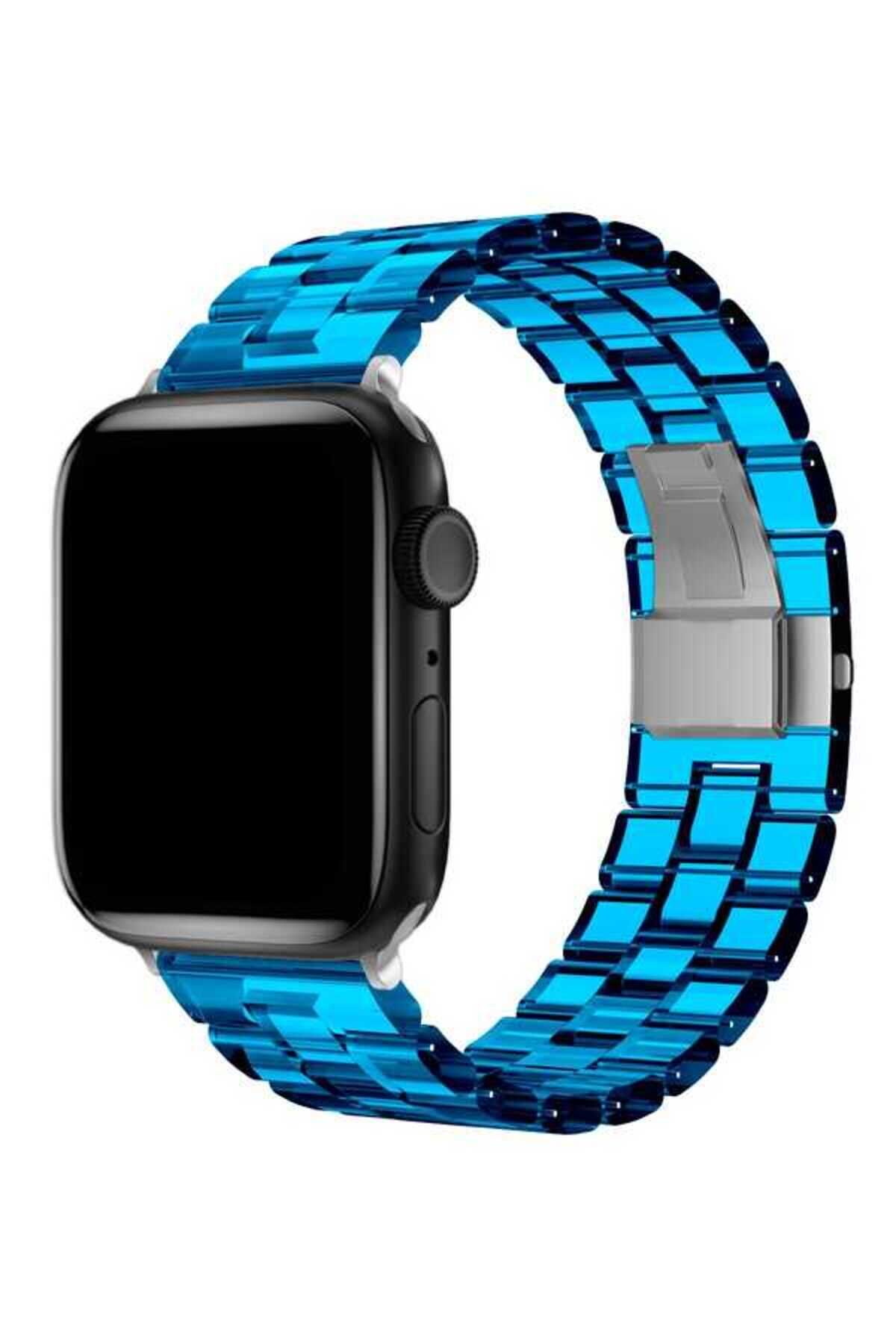 Watch Ultra 49mm Kordon Uyumlu KRD-33 Strap Kayış BSAY- Sarı Mavi