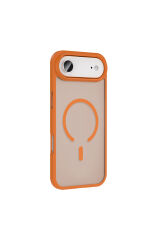 iPhone 17 Air Kılıf M-safe Şarj Özellikli Mat Arka Yüzey Zore Sio Kapak - Desert Titanyum Siyah