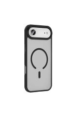iPhone 17 Air Kılıf M-safe Şarj Özellikli Mat Arka Yüzey Zore Sio Kapak - Desert Titanyum Siyah