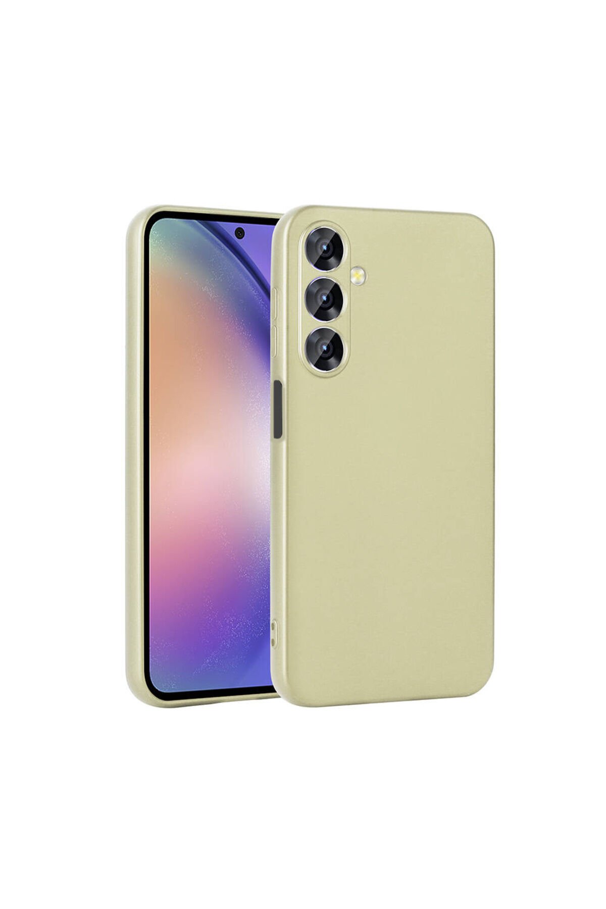 Galaxy A16 Kılıf BSAY Premier Silikon Kapak - Saks Mavi Gold