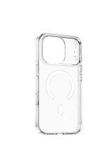 iPhone 17 Pro Kılıf M-safe Şarj Özellikli Kamera Korumalı Zore Kripto Kapak - Şeffaf Şeffaf