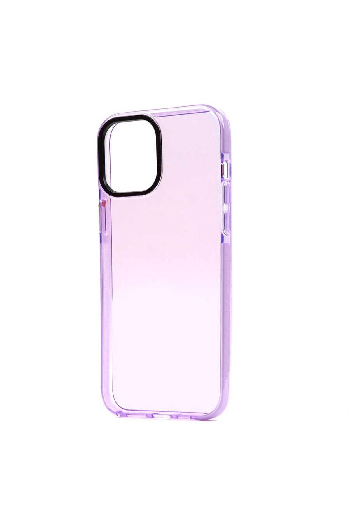 iPhone 12 Pro Max Uyumlu BSAY Punto Kılıf-Turuncu Mor