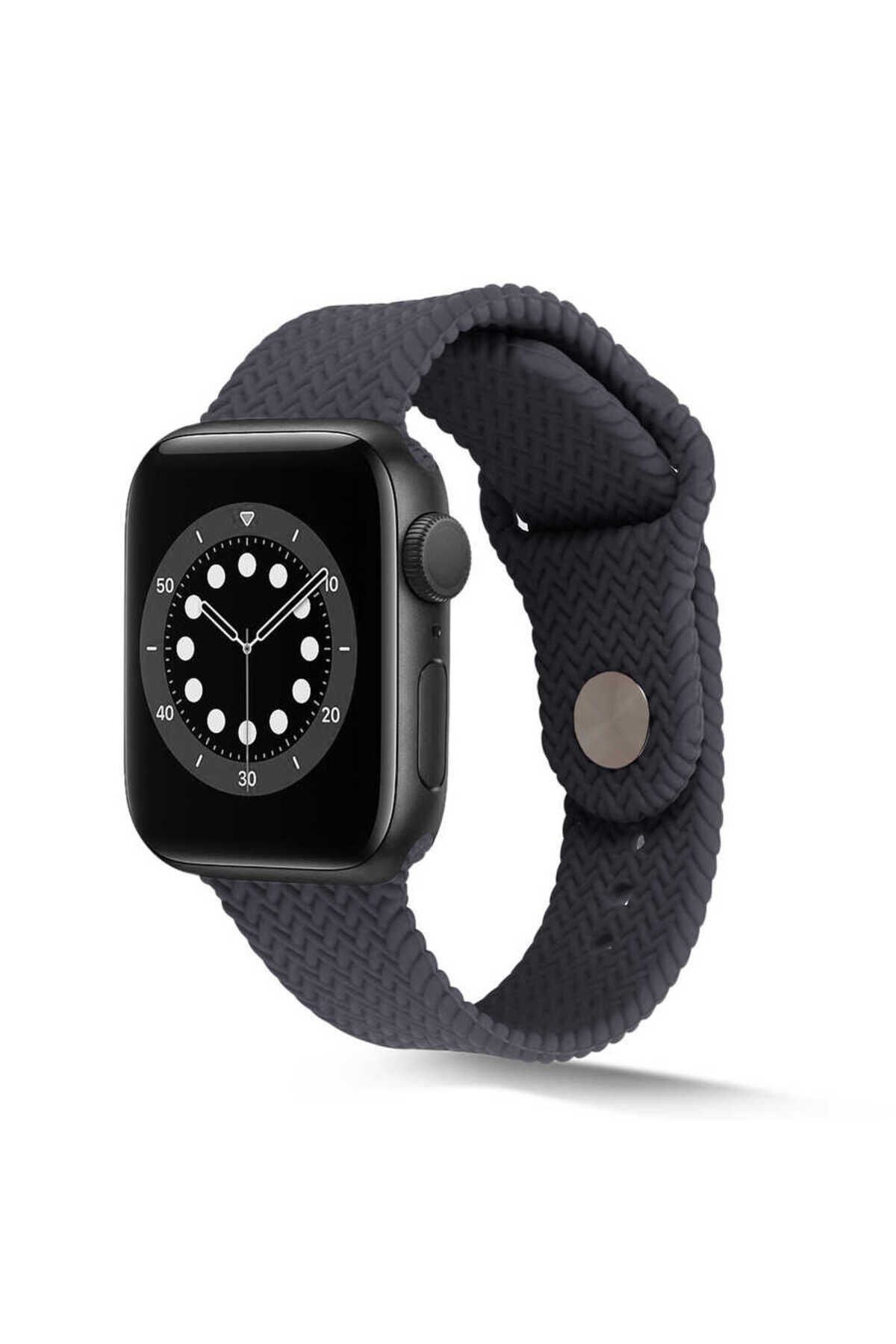 Watch Ultra 49mm Kordon KRD-37 Uyumlu Strap Kayış BSAY- Pembe Gri