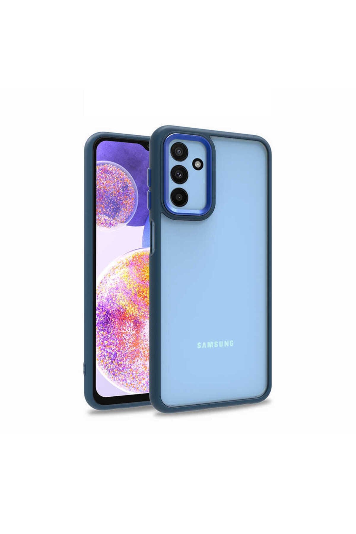 Galaxy M23 Kılıf BSAY Flora Kapak - Kırmızı Kırmızı