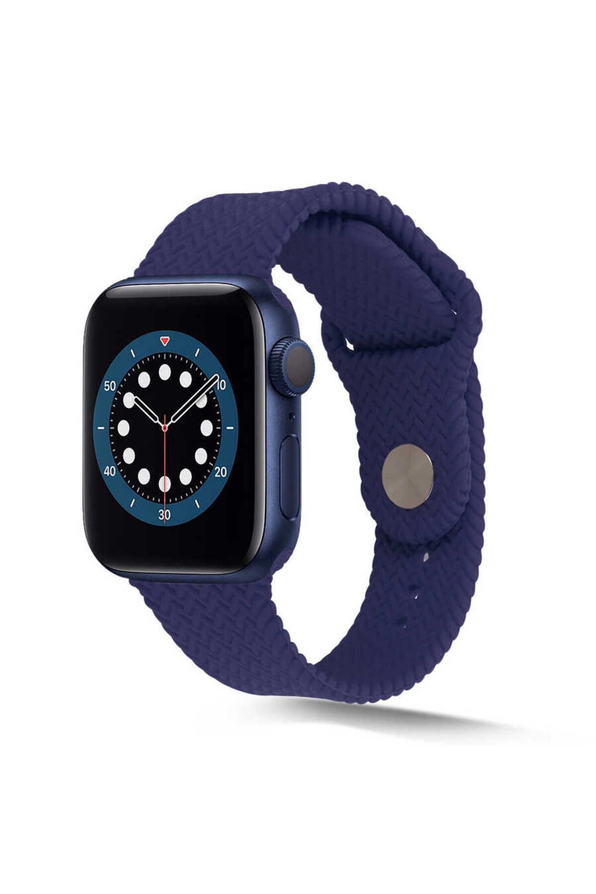 Watch Ultra 49mm Kordon KRD-37 Uyumlu Strap Kayış BSAY- Pembe Lacivert