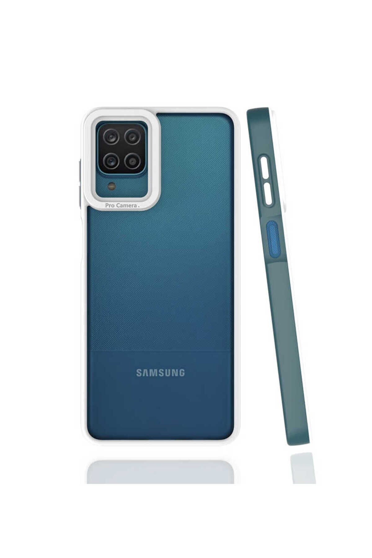 Galaxy A12 Kılıf BSAY Mima Kapak - Siyah Koyu Yeşil