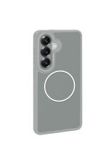 Galaxy S26 Kılıf M-Safe Şarj Özellikli Metal Kamera Çerçeveli BSAY Sanremo Silikon Kapak - Siyah Siyah