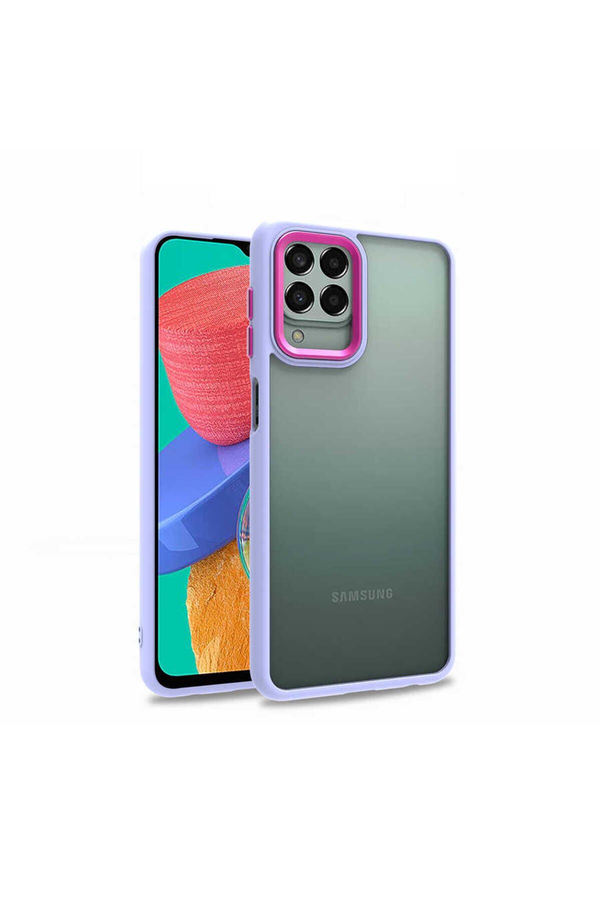 Galaxy M33 Kılıf BSAY Flora Kapak - Lila Lila