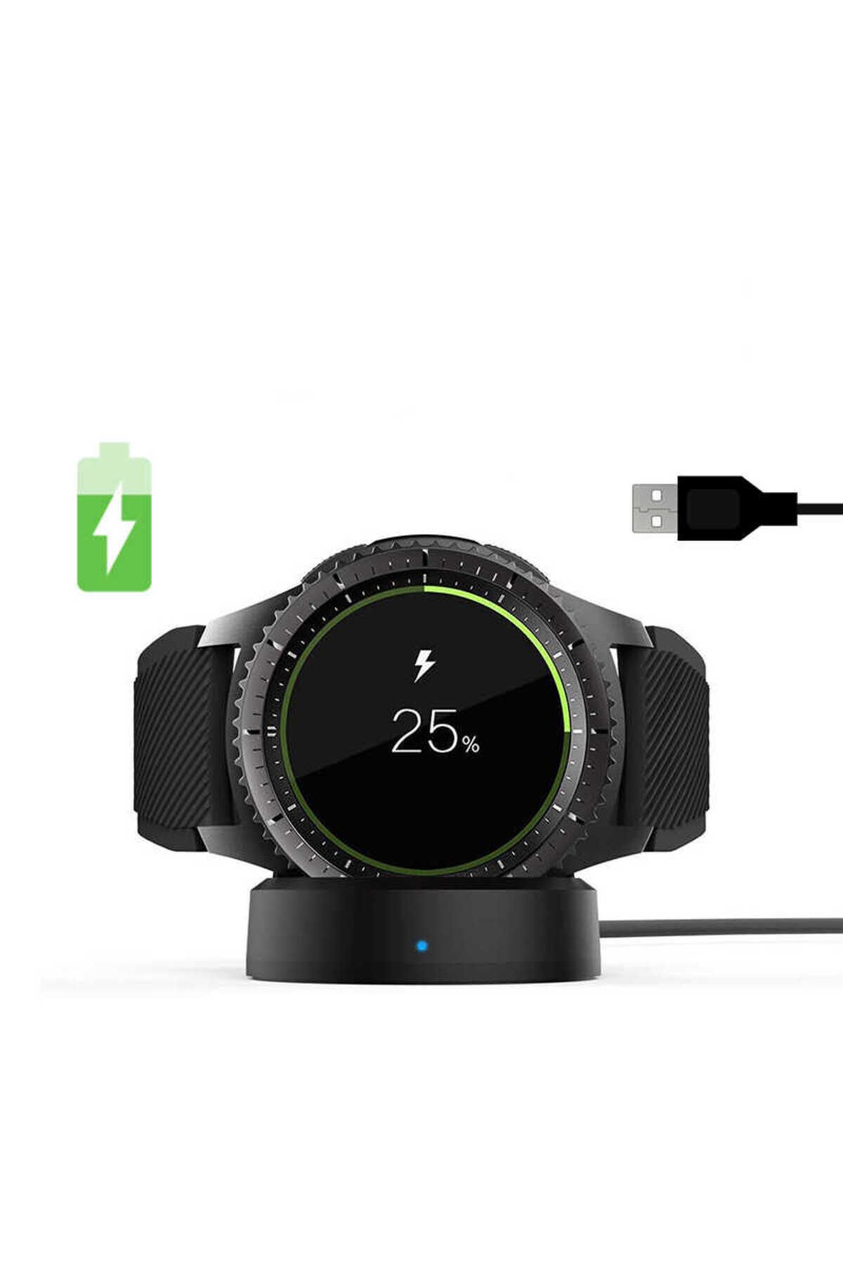 Siyah Gear S3 Usb Şarj Kablosu-BSAY Siyah