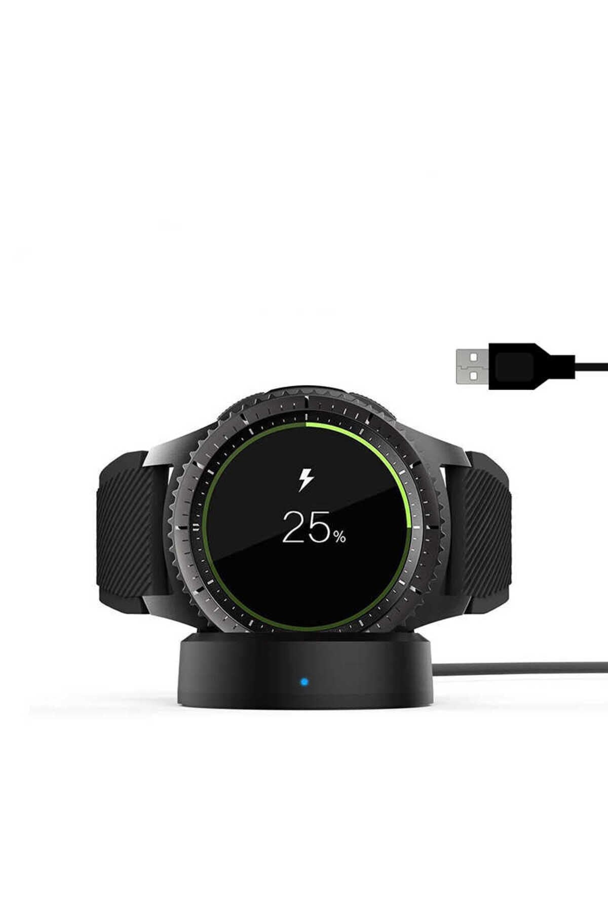 Siyah Gear S3 Usb Şarj Kablosu-BSAY Siyah