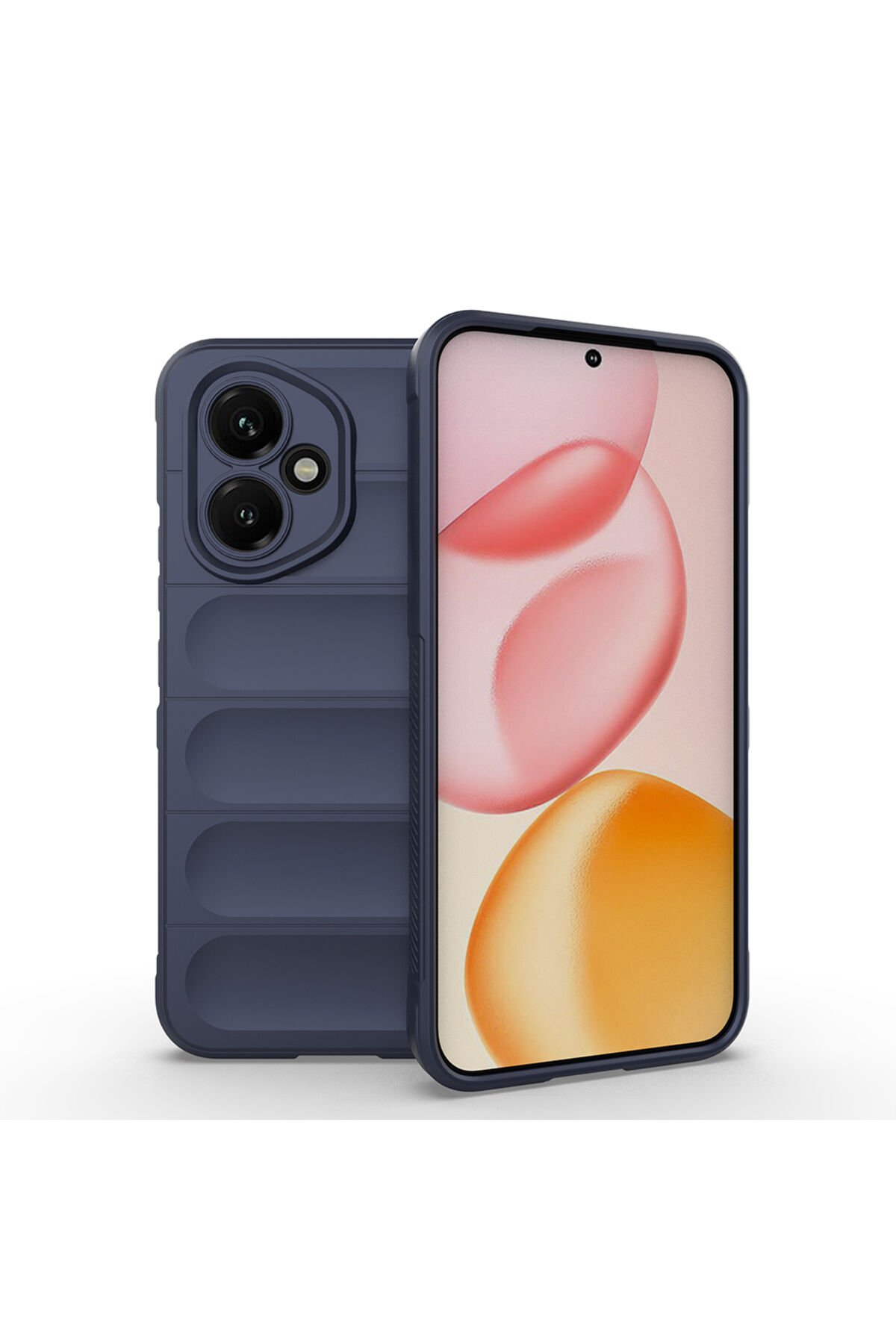 Honor 400 Kılıf Esnek TPU Oyuklu Arka Yüzey Tasarımlı BSAY Etnik Silikon Kapak - Lacivert