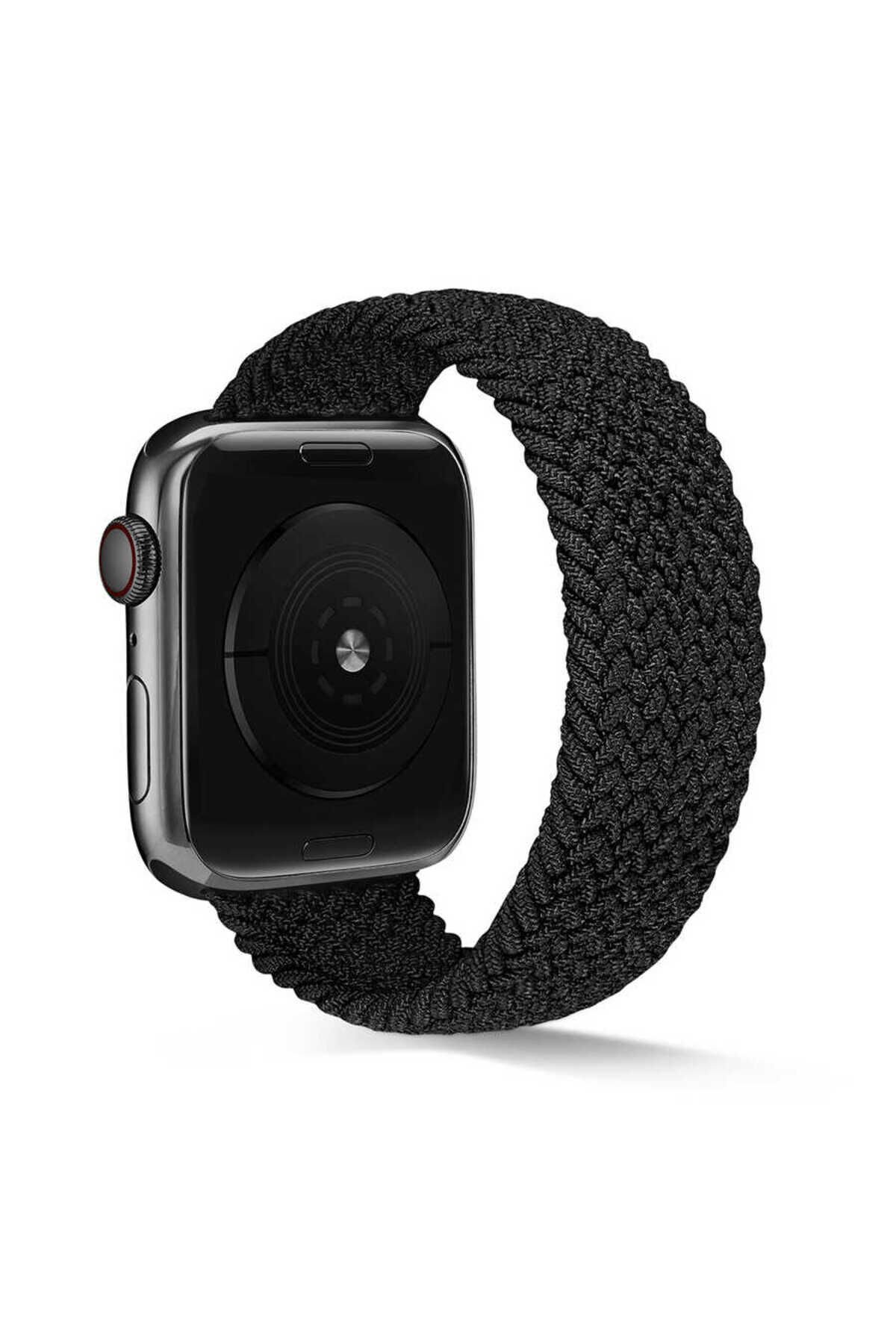 Watch Ultra 49mm Kordon Uyumlu KRD-38 Medium Strap Kayış BSAY- Koyu Yeşil Siyah