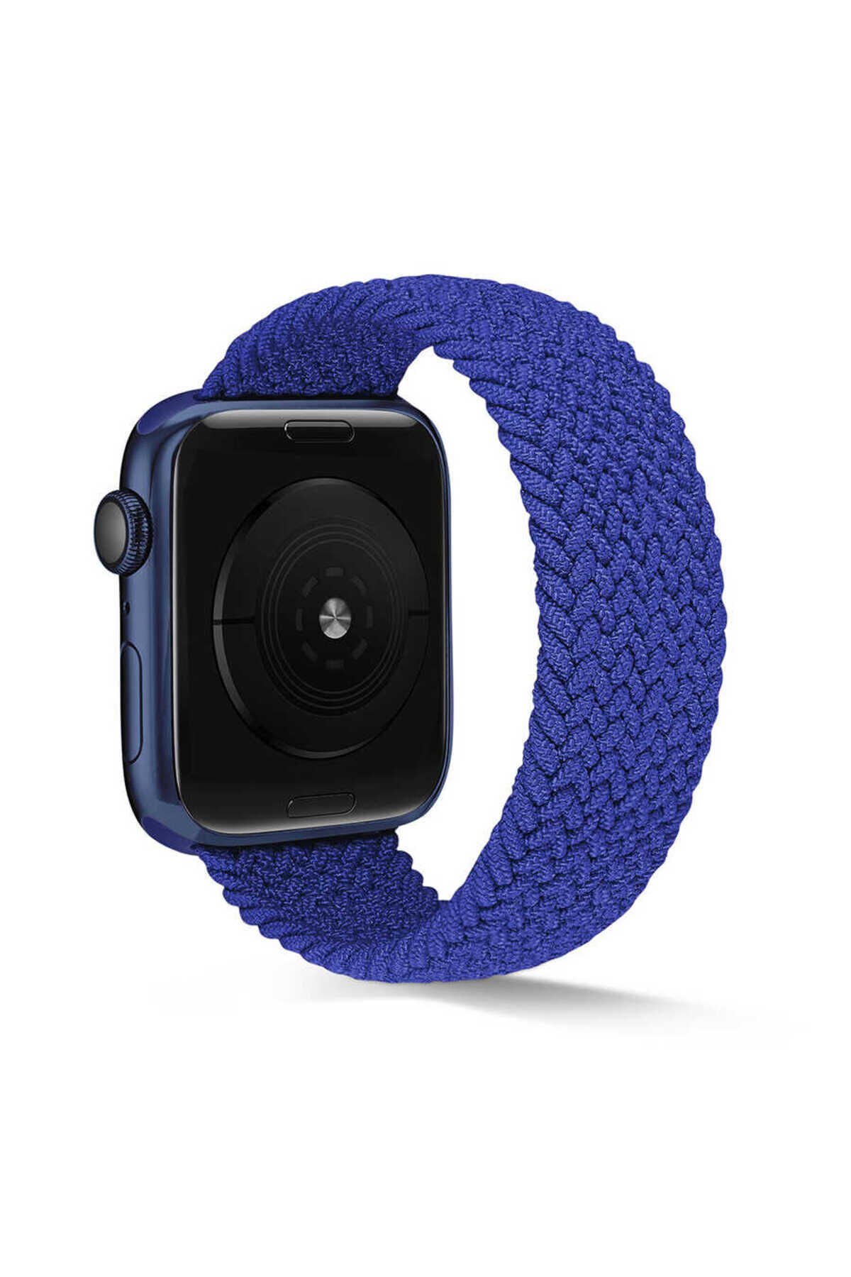 Watch Ultra 49mm Kordon Uyumlu KRD-38 Medium Strap Kayış BSAY- Koyu Yeşil Mavi