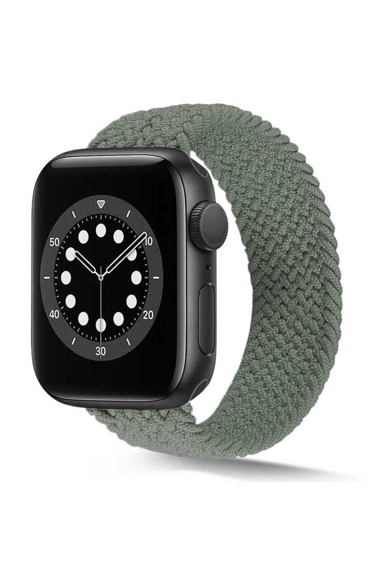 Watch Ultra 49mm Kordon Uyumlu KRD-38 Medium Strap Kayış BSAY- Koyu Yeşil Mavi