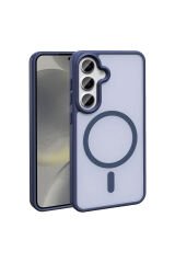 Galaxy S25 FE Kılıf M-safe Şarj Özellikli Mat Arka Yüzey SENK Sio Kapak - Siyah Siyah