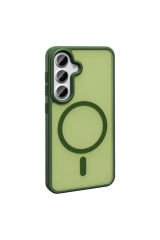 Galaxy S25 FE Kılıf M-safe Şarj Özellikli Mat Arka Yüzey SENK Sio Kapak - Siyah Siyah