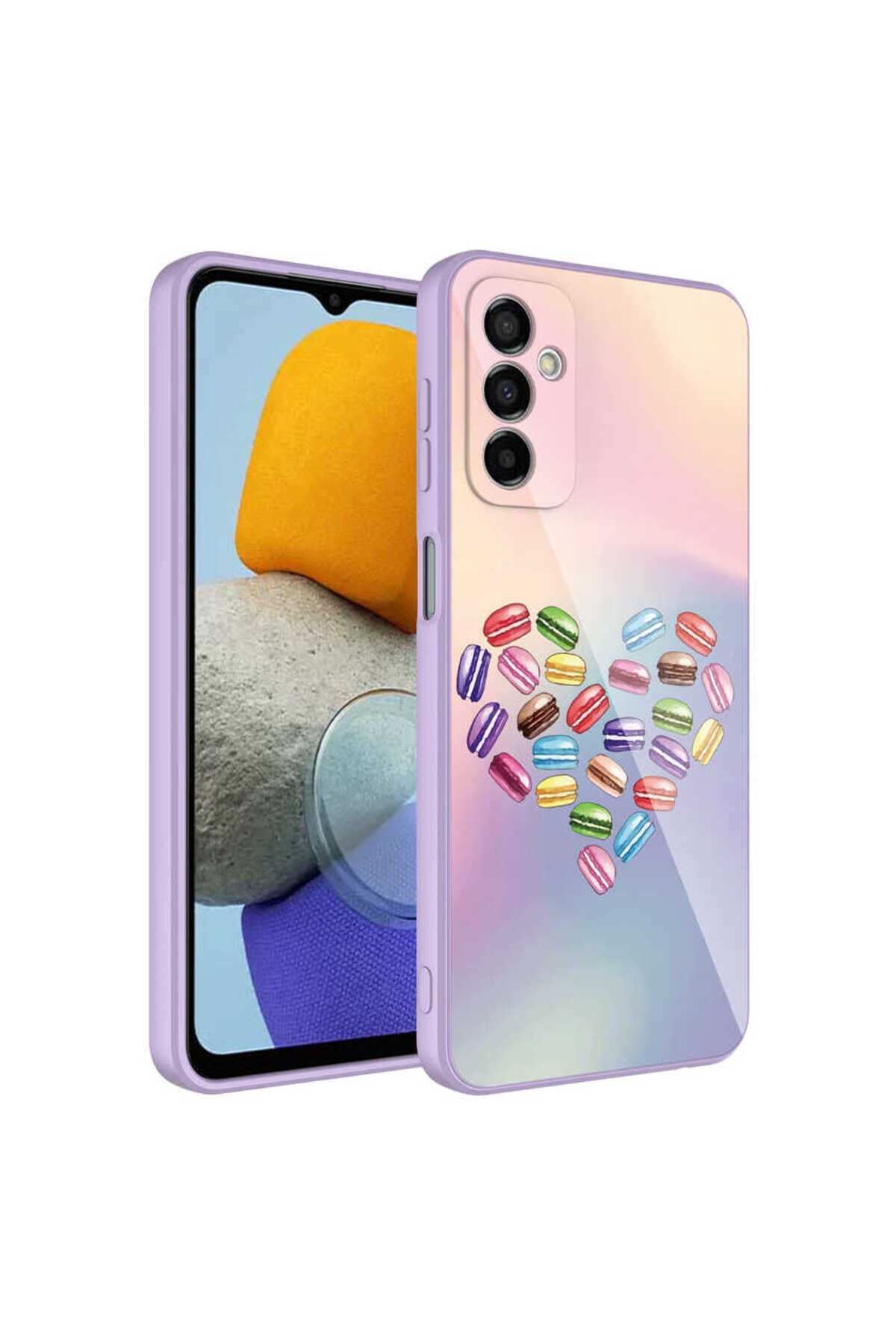 Galaxy M23 Kılıf Kamera Korumalı Desenli Sert Silikon BSAY Epoksi Kapak - NO1