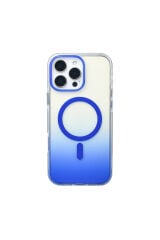 iPhone 16 Pro Max Kılıf M-safe Şarj Özellikli Transparan Renk Geçişli Zore Toros Kapak - Siyah Siyah