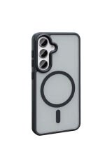 Galaxy S25 FE Kılıf M-safe Şarj Özellikli Mat Arka Yüzey TKDW Sio Kapak - Gri Gri