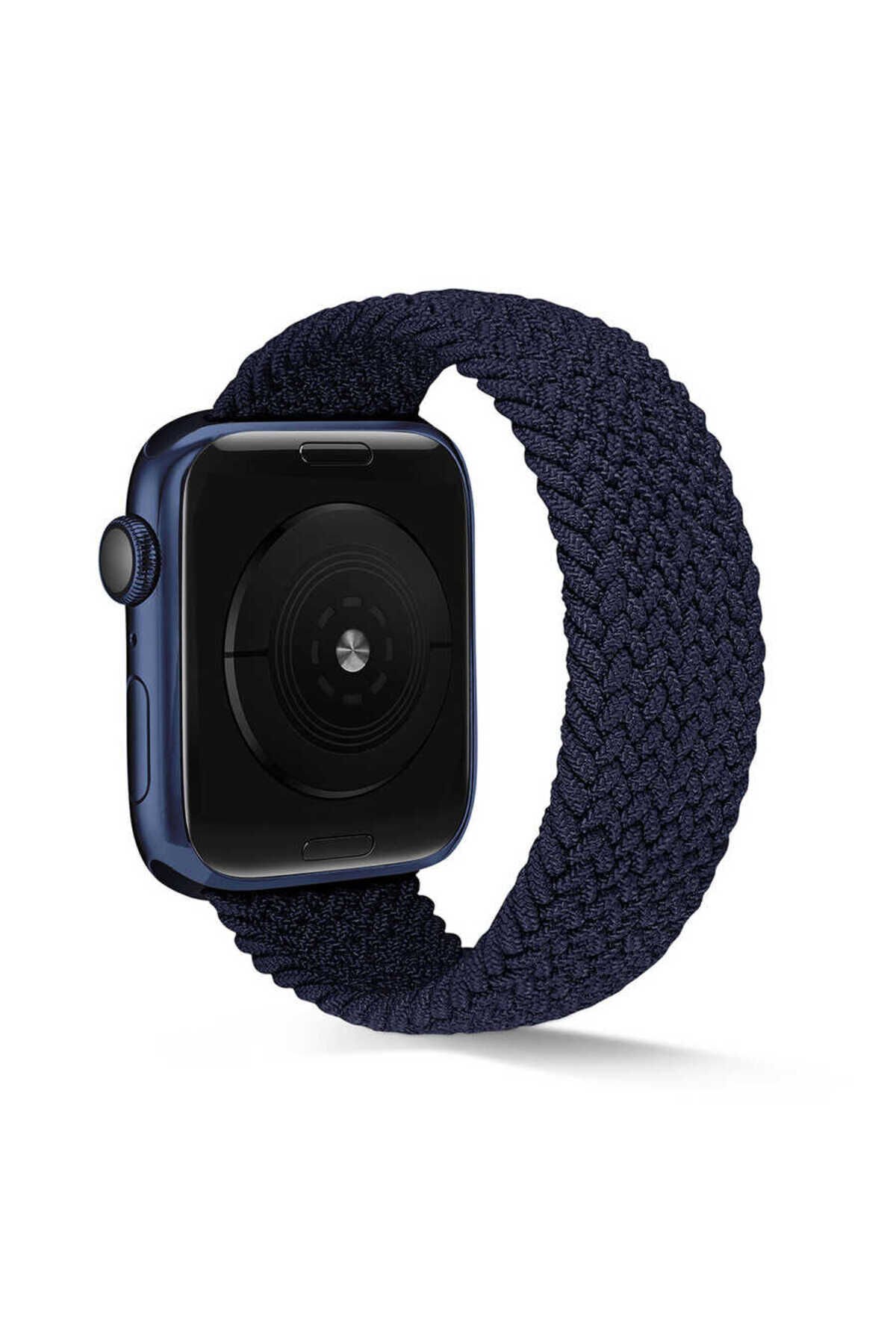 Watch Ultra 49mm Kordon Uyumlu KRD-38 Large Strap Kayış BSAY- Kırmızı Lacivert
