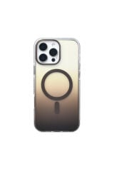 iPhone 16 Pro Max Kılıf M-safe Şarj Özellikli Transparan Renk Geçişli Zore Toros Kapak - Siyah Mavi