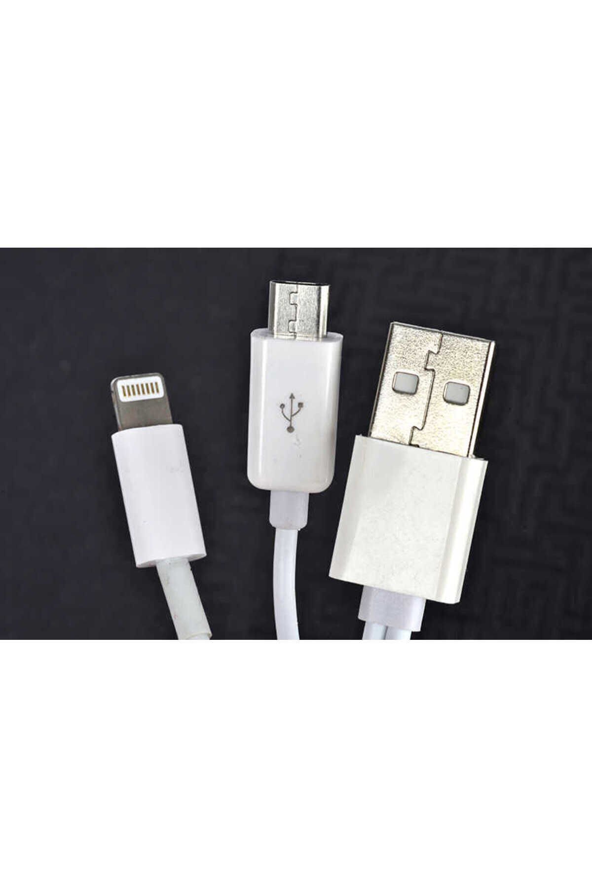 Beyaz 2 Uçlu Lightning-Micro Usb Kablo 1M-BSAY
