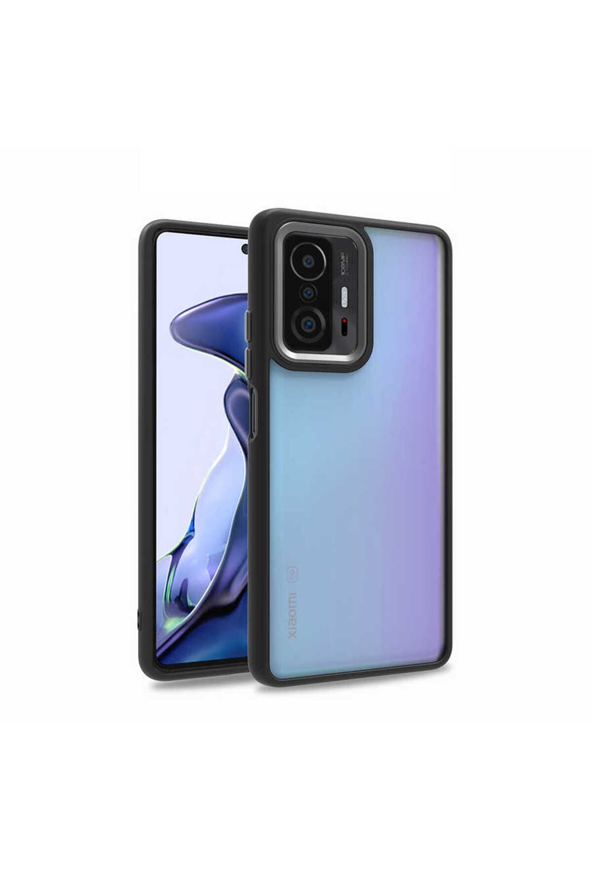 Mi 11T Pro 5G Kılıf BSAY Flora Kapak - Yeşil Siyah