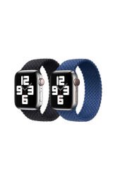 Watch Ultra 49mm Kordon Uyumlu KRD-32 Small Strap Kayış BSAY- Koyu Yeşil Gri