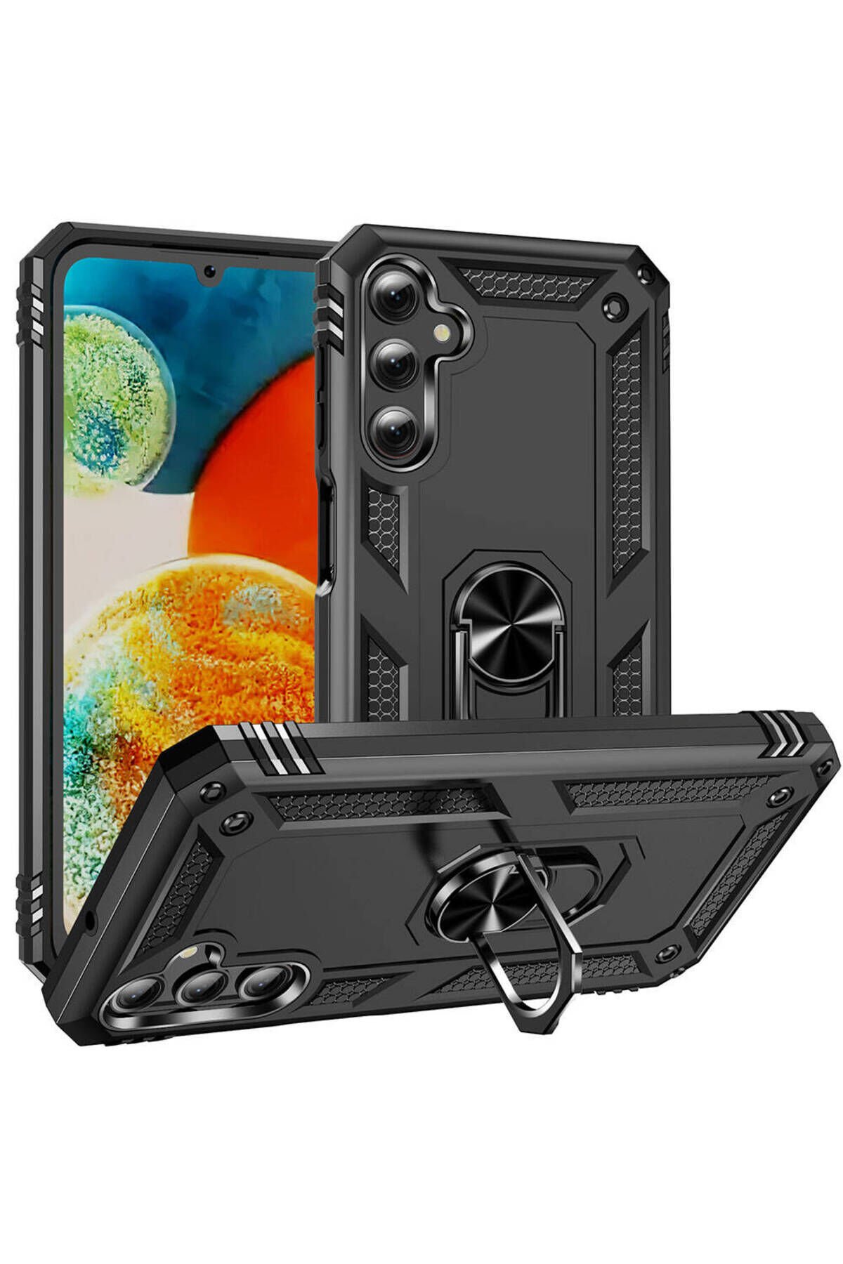 Galaxy A24 Kılıf BSAY Vega Kapak - Kırmızı Siyah