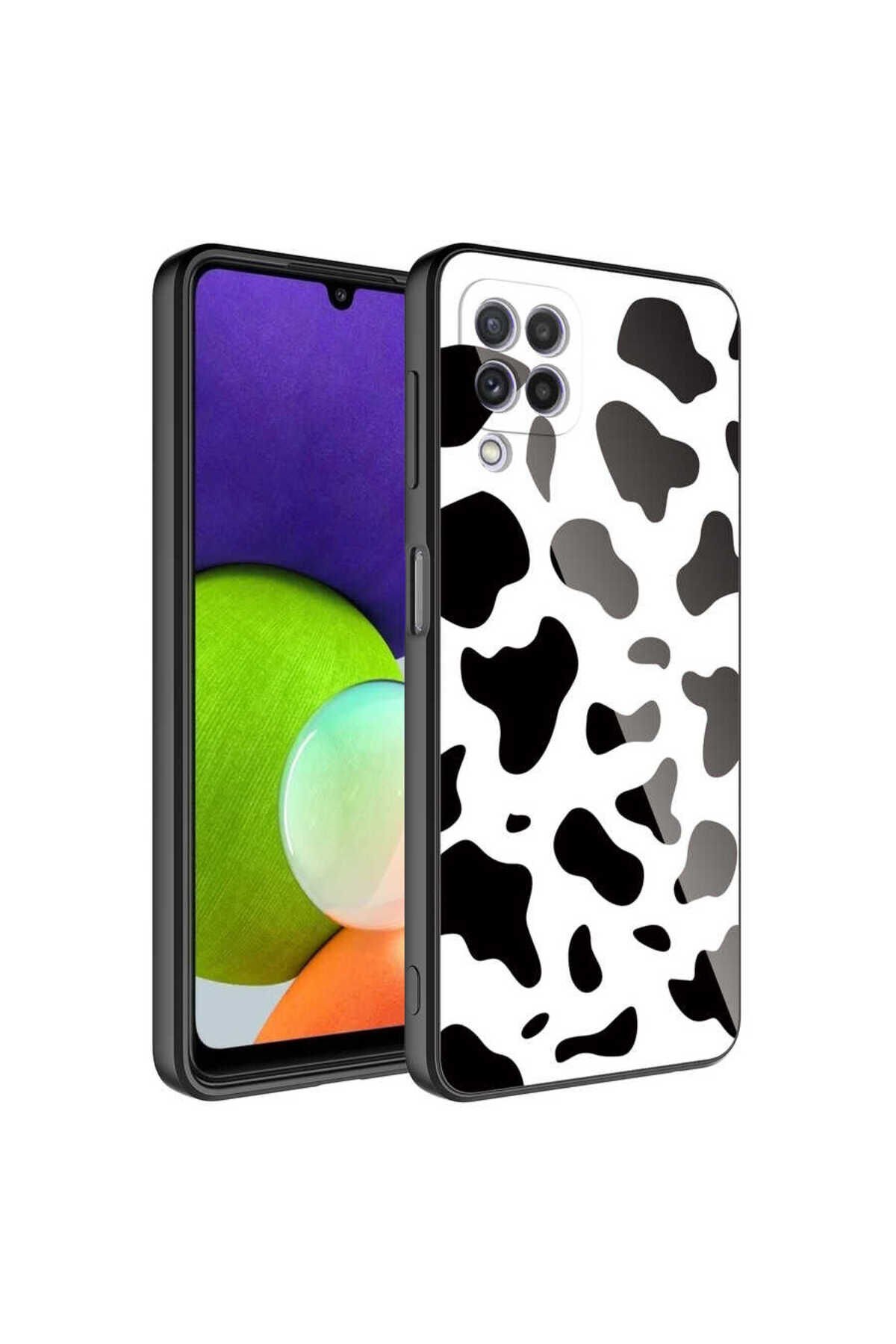 Galaxy M22 Kılıf Kamera Korumalı Desenli Sert Silikon SBT Epoksi Kapak - NO7