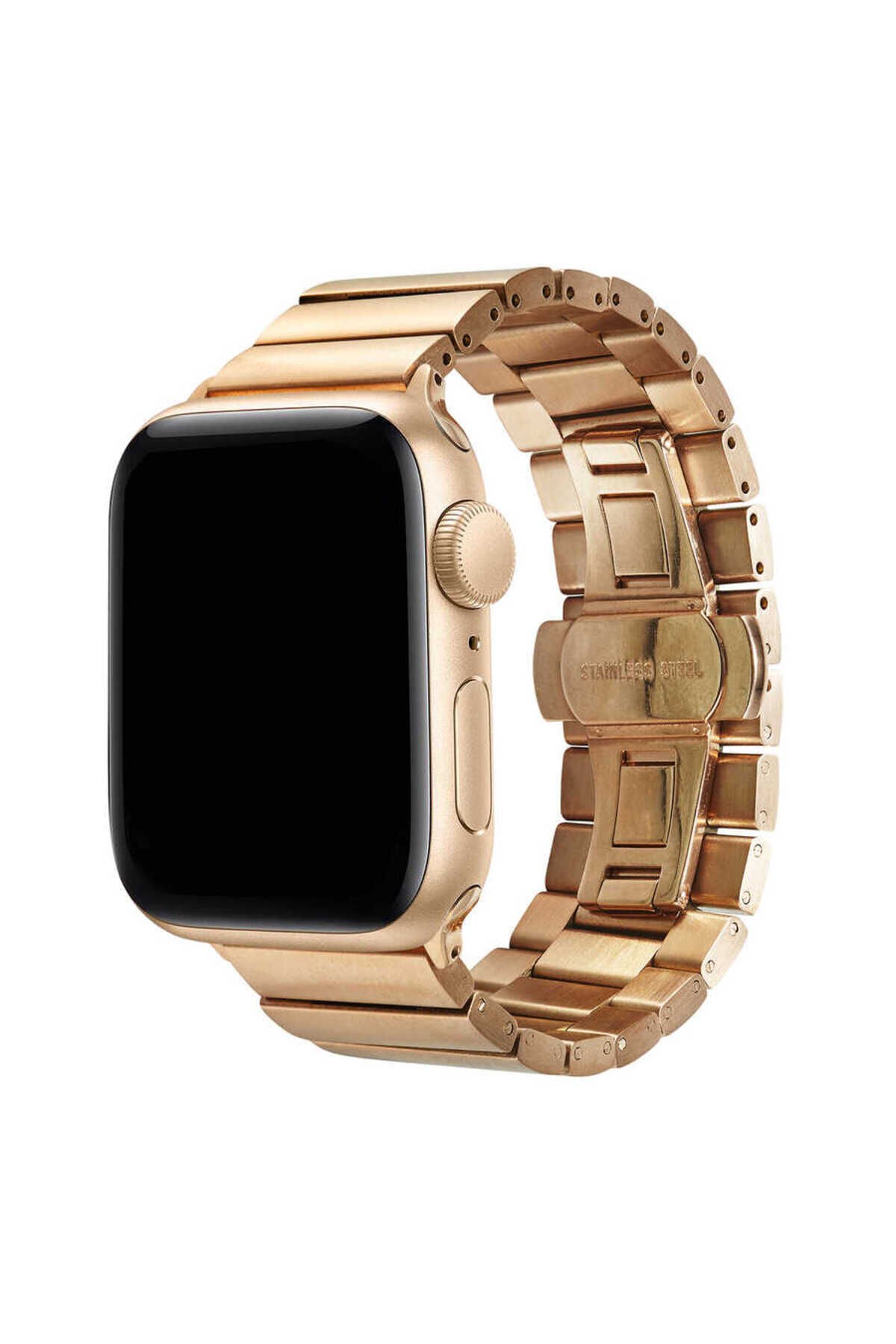 Watch Ultra 49mm Kordon Uyumlu KRD-41 Metal Strap Kayış BSAY- Gümüş Gümüş