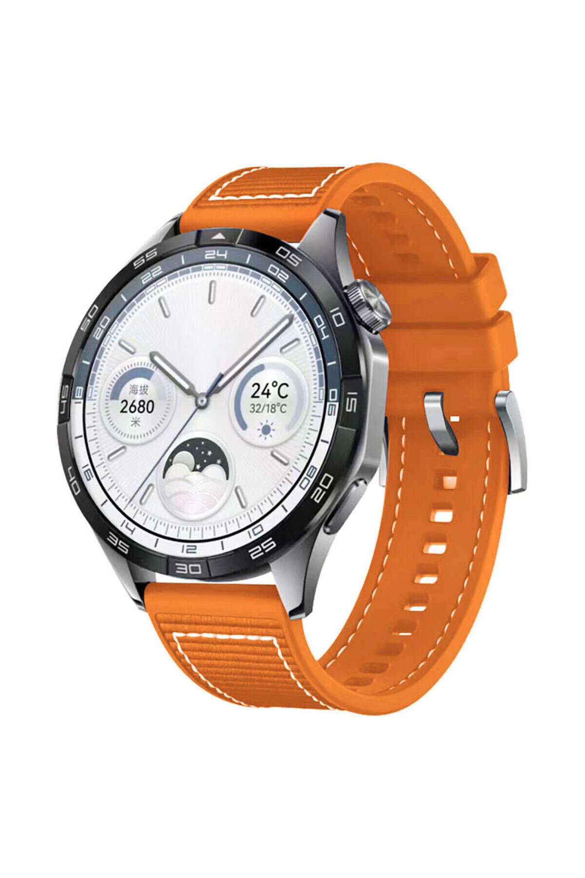 Galaxy Watch 46mm Uyumlu EZSP KRD-102 22mm Silikon Kordon-Turuncu Turuncu