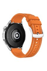 Galaxy Watch 46mm Uyumlu EZSP KRD-102 22mm Silikon Kordon-Turuncu Turuncu