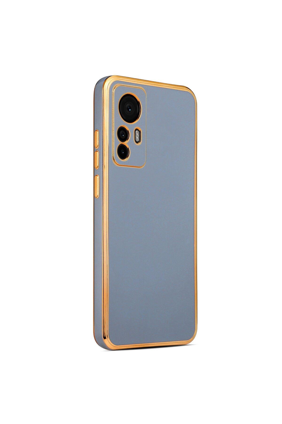 Mi 12T Pro Kılıf BSAY Bark Kapak - Rose Gold Mavi