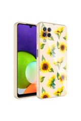 Galaxy M32 Kılıf Kamera Korumalı Desenli Sert Silikon NXAR Epoksi Kapak - NO6