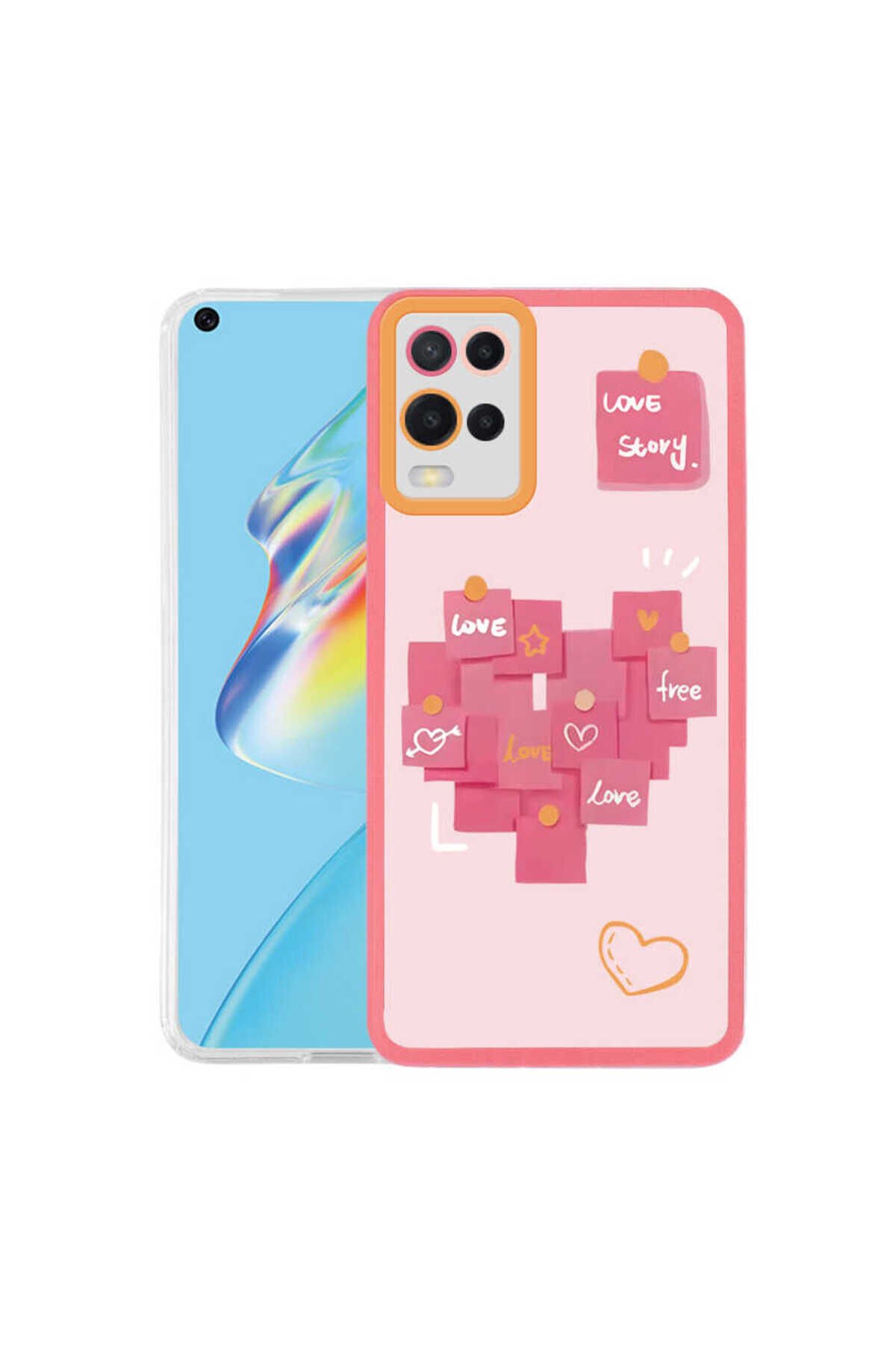 A54 4G Kılıf SBT M-Fit Desenli Kapak - Love Story No2