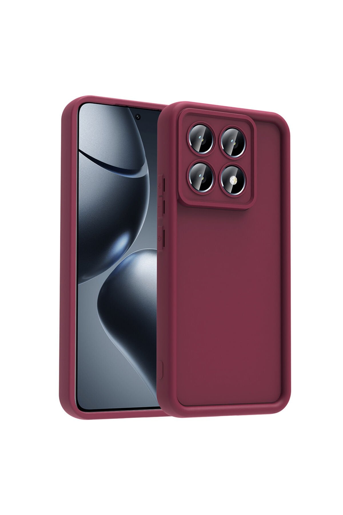 14T Pro Kılıf Kamera Korumalı EFFX Ananas Kapak - Mürdüm Mürdüm