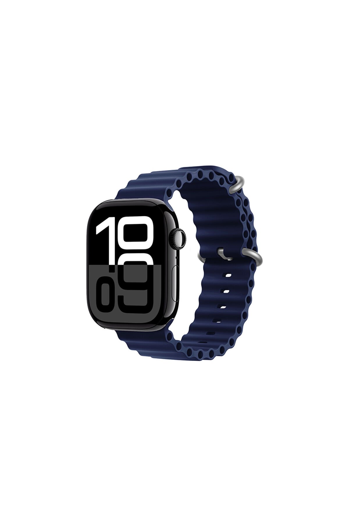 Watch 10 42mm Uyumlu EFR KRD-75 Silikon Kordon-Turuncu Lacivert