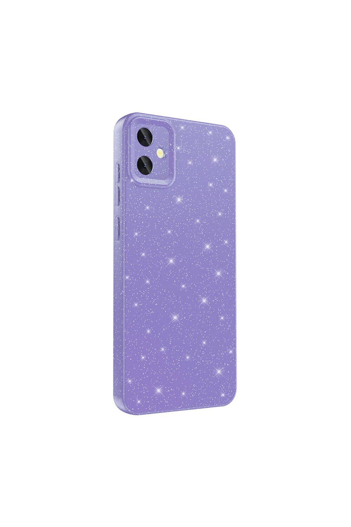 Galaxy A05 Kılıf Kamera Korumalı Simli Lüks BSAY Koton Kapak - Mor Mor