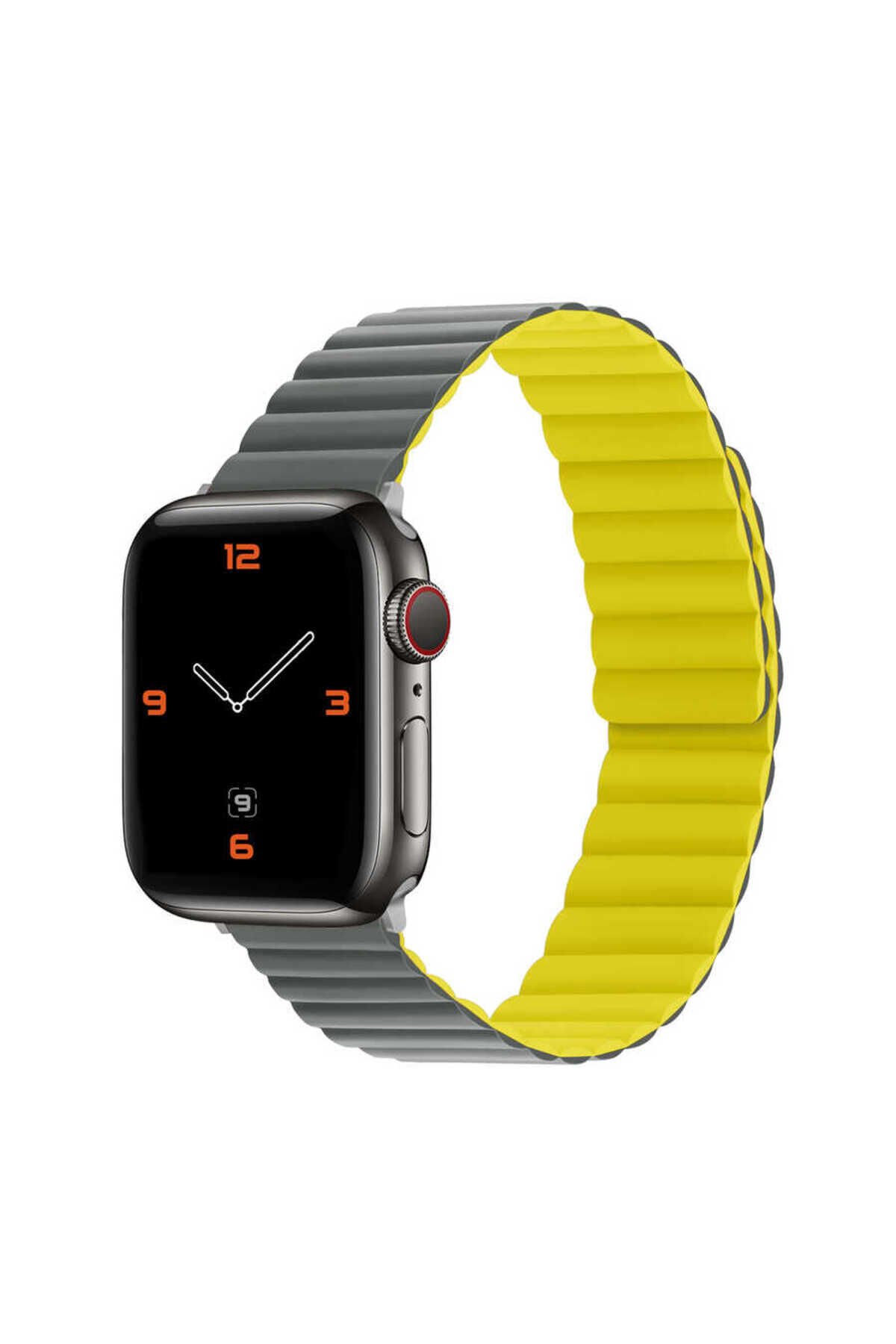 Watch Ultra 49mm Kordon Uyumlu KRD-52 Strap Kayış BSAY- Siyah Siyah