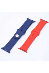 Watch 42mm Uyumlu Klasik BSAY Kordon-43-Pine Green Kırmızı