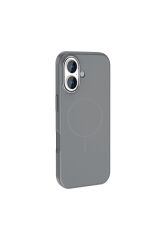 iPhone 17 Kılıf M-Safe Şarj Özellikli Metal Kamera Çerçeveli Zore Edi Silikon Kapak - Turuncu Turuncu