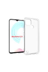 Realme C21 Kılıf NXAR Süper Silikon Kapak - Renksiz Renksiz