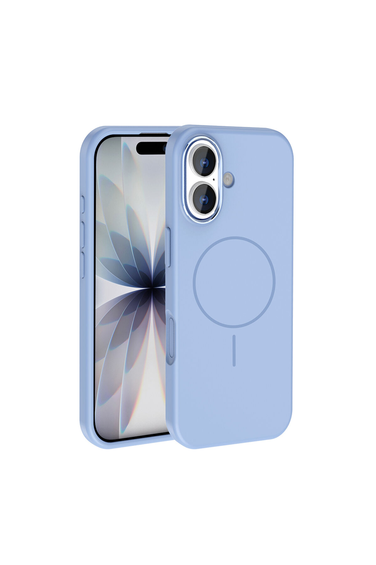iPhone 17 Kılıf M-Safe Şarj Özellikli Metal Kamera Çerçeveli Zore Edi Silikon Kapak - Turuncu Siyah