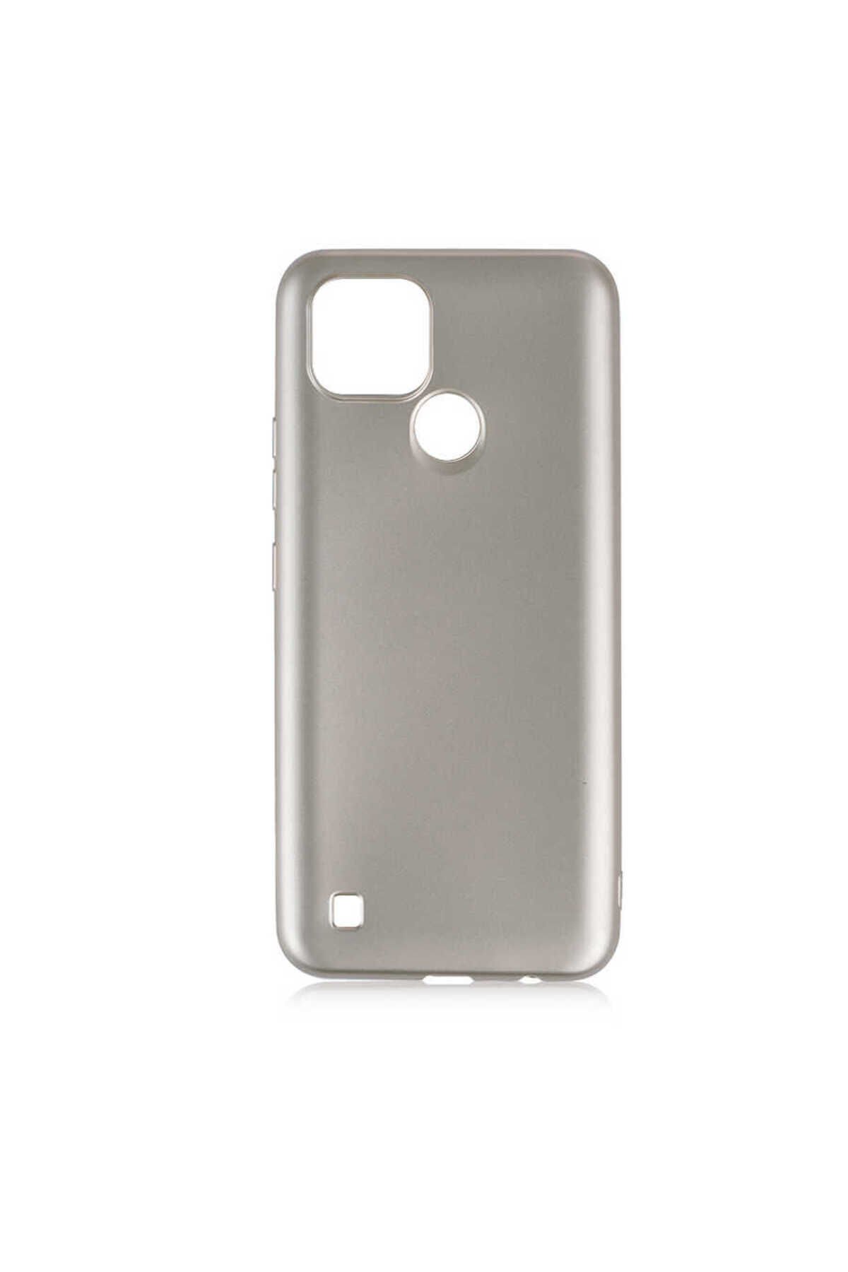 Realme C21 Kılıf NXAR Premier Silikon Kapak - Gold Gold