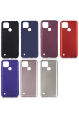 Realme C21 Kılıf NXAR Premier Silikon Kapak - Gold Gold