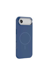 iPhone 17 Air Kılıf M-Safe Şarj Özellikli Metal Kamera Çerçeveli Zore Edi Silikon Kapak - Rose Gold Mor