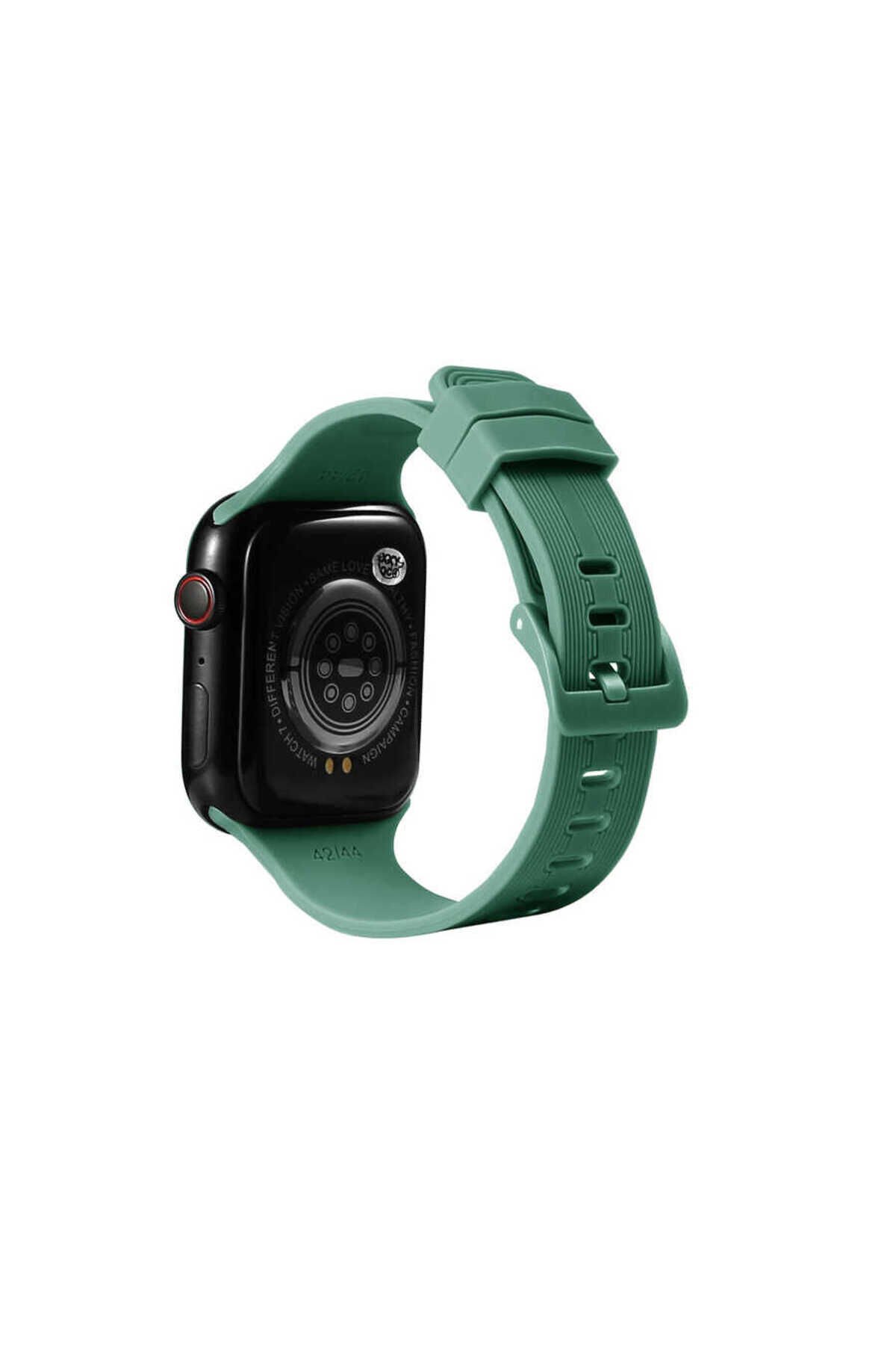 Watch Ultra 49mm Kordon KRD-23 Uyumlu Strap Kayış BSAY- Siyah Yeşil