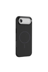 iPhone 17 Air Kılıf M-Safe Şarj Özellikli Metal Kamera Çerçeveli Zore Edi Silikon Kapak - Rose Gold Gri
